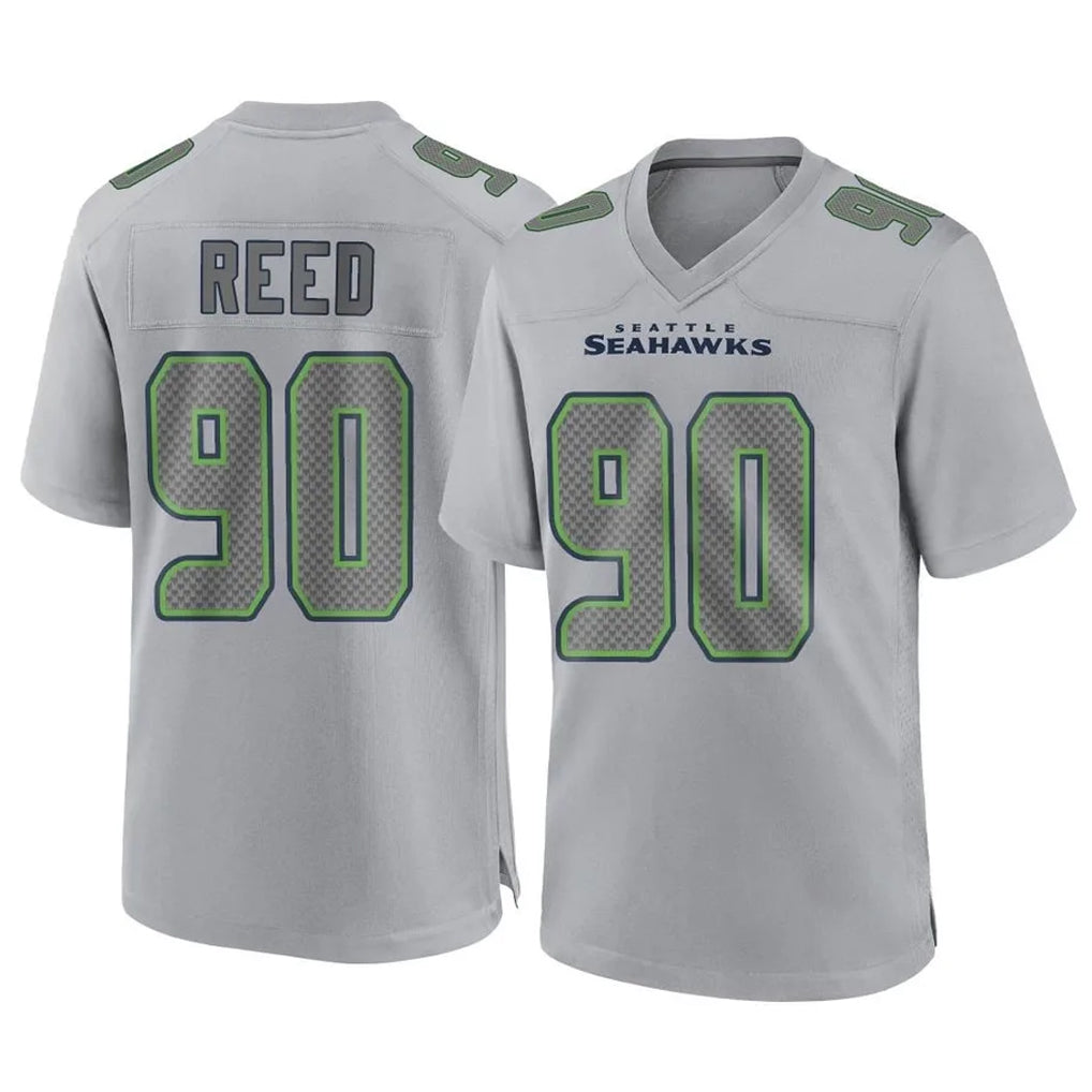 Friene S.Seahawks #90 Jarran Reed Player Gray Atmosphere Fashion Home Game Stitched Jerseys