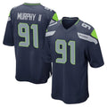 Friene S.Seahawks #91 Byron Murphy II Player Navy Home Game Stitched Jerseys