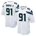 Friene S.Seahawks #91 Byron Murphy II Player White Home Game Stitched Jerseys