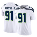 Friene S.Seahawks #91 Byron Murphy II Player White Limited Vapor F.U.S.E. Home Game Stitched Jerseys