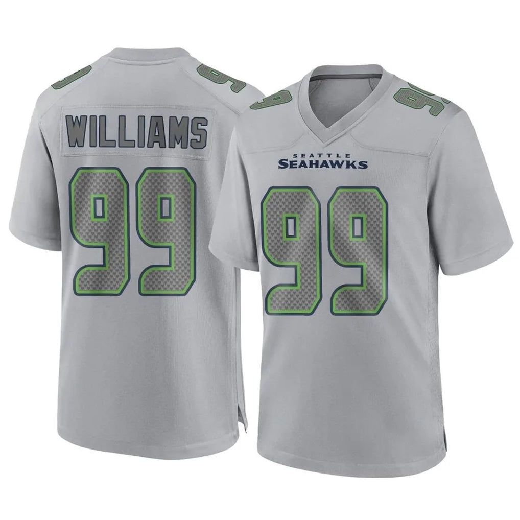 FrieneS.Seahawks #99 Leonard Williams Player Gray Atmosphere Fashion Home Game Stitched Jerseys