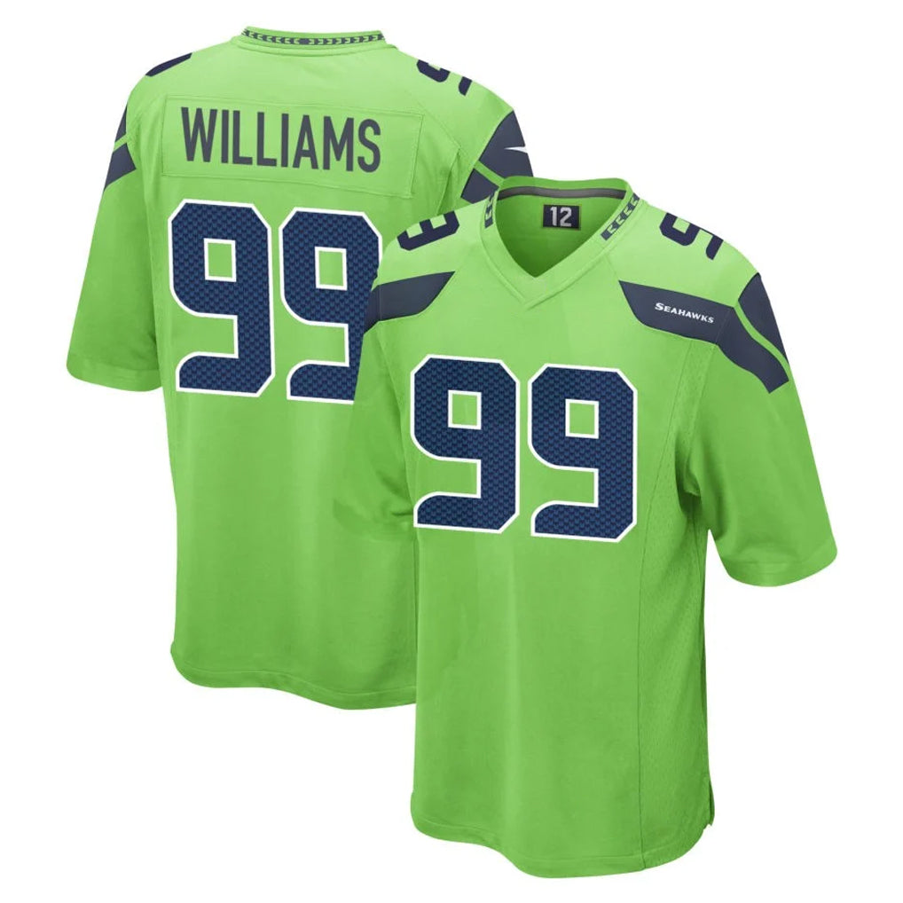 Friene S.Seahawks #99 Leonard Williams Player Green Home Game Stitched Jerseys
