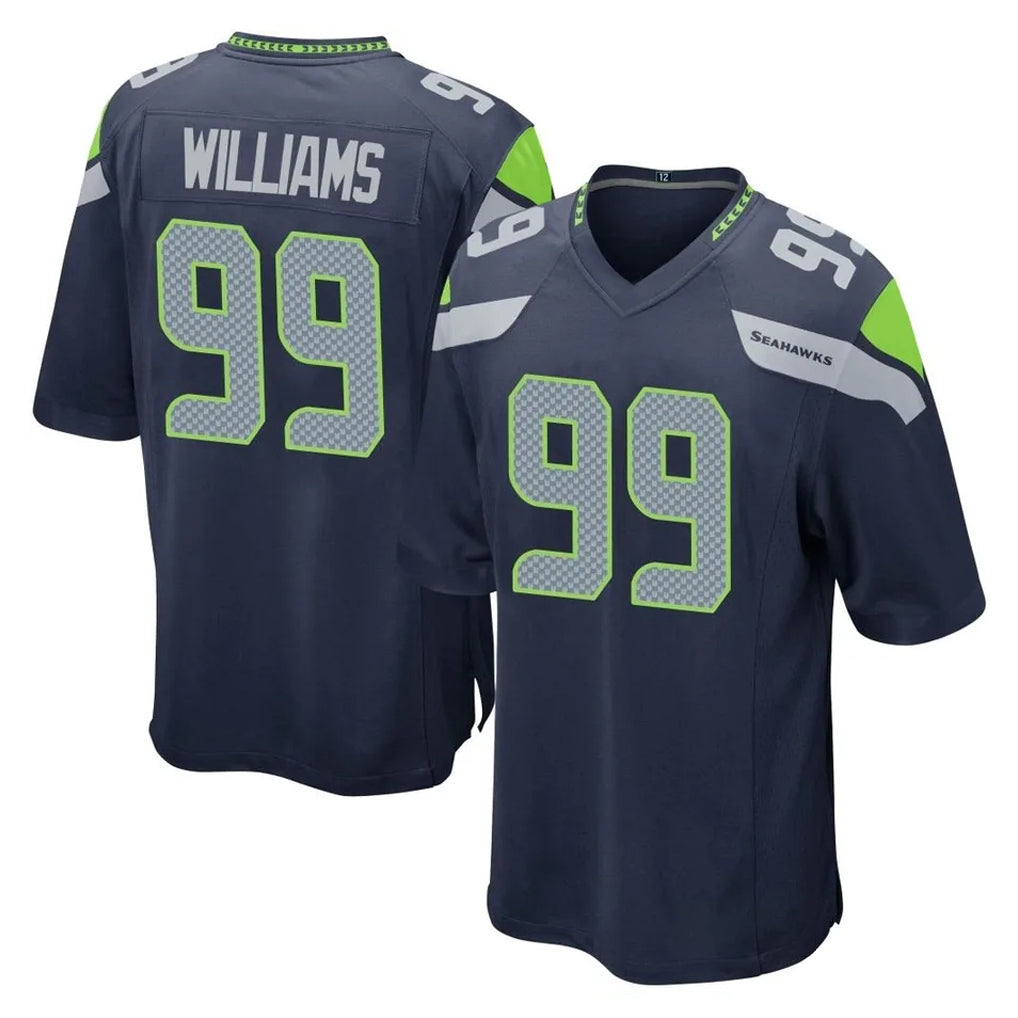 Friene S.Seahawks #99 Leonard Williams Player Navy Home Game Stitched Jerseys