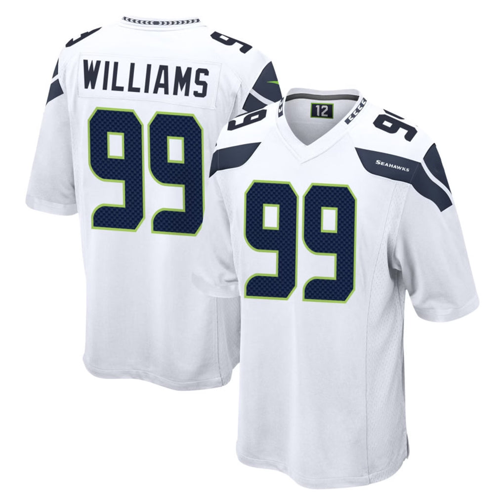 Friene S.Seahawks #99 Leonard Williams Player White Home Game Stitched Jerseys