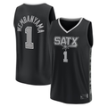 Friene SA.Spurs #1 Victor Wembanyama Black Fast Break Player Stitched Jerseys- Statement Edition