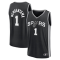 Friene SA.Spurs #1 Victor Wembanyama Black Fast Break Replica Player Stitched Jerseys- Icon Edition