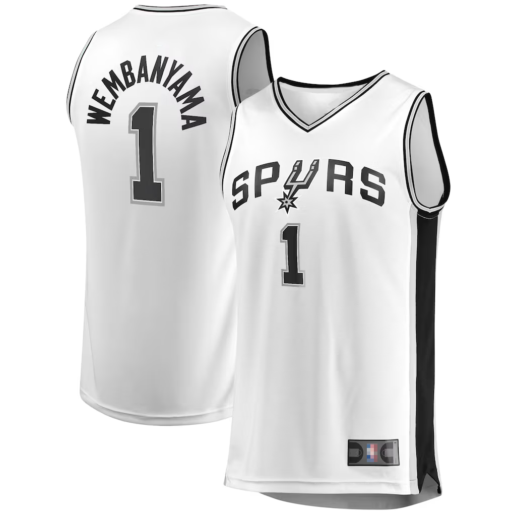 Friene SA.Spurs #1 Victor Wembanyama White Fast Break Player Stitched Jerseys- Association Edition