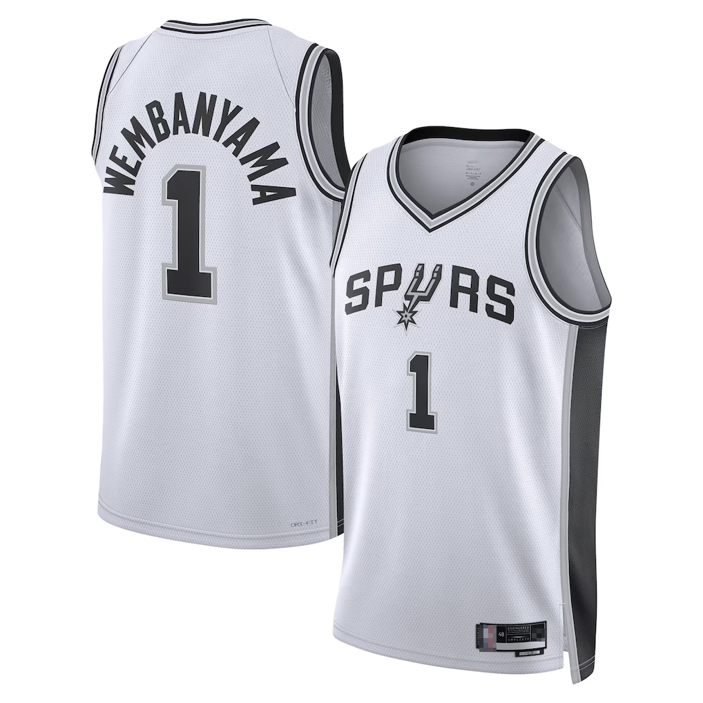 Friene SA.Spurs #1 Victor Wembanyama White Swingman Stitched Jerseys- Association Edition