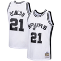 Friene SA.Spurs #21 Tim Duncan Mitchell & Ness White 199899 Hardwood Classics Swingman Stitched Jerseys