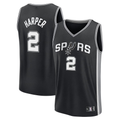 Friene SA.Spurs #2 Dylan Harper Black 2025  Draft First Round Pick Fast Break Replica Stitched Jerseys- Icon Edition
