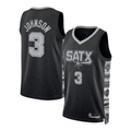 Friene SA.Spurs #3 Keldon Johnson Black Swingman Stitched Jerseys- Statement Edition