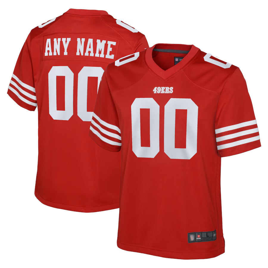 Friene Custom SF.49ers Red Game Team Colour Stitched Jerseys