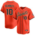 Friene SF.Giants #10 Casey Schmitt Player Orange Home Limited Stitched Jerseys