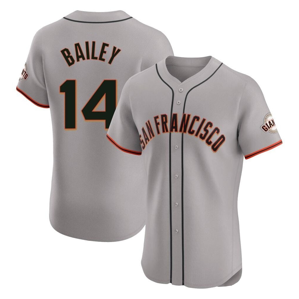 Friene SF.Giants #14 Patrick Bailey Player Gray Home Limited Elite Stitched Jerseys