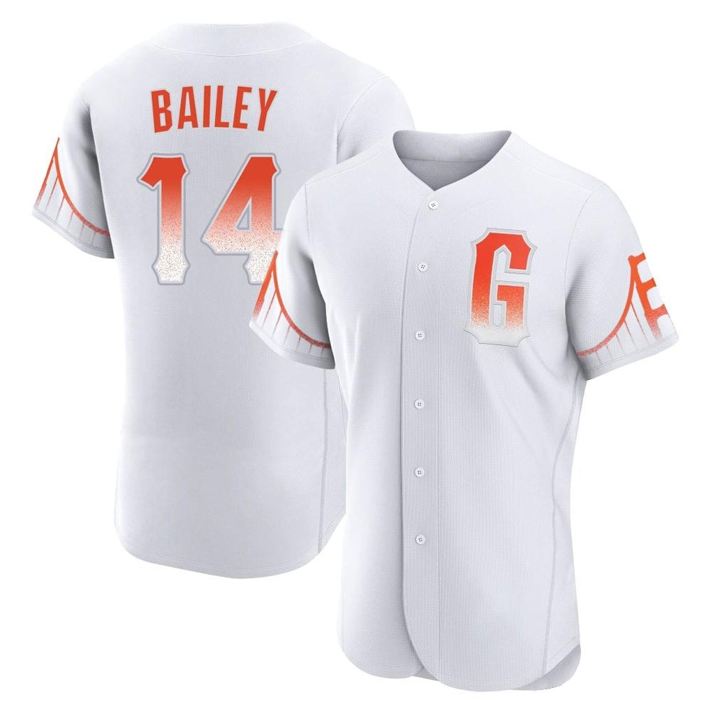 Friene SF.Giants #14 Patrick Bailey Player White City Connect Home Limited Elite Stitched Jerseys