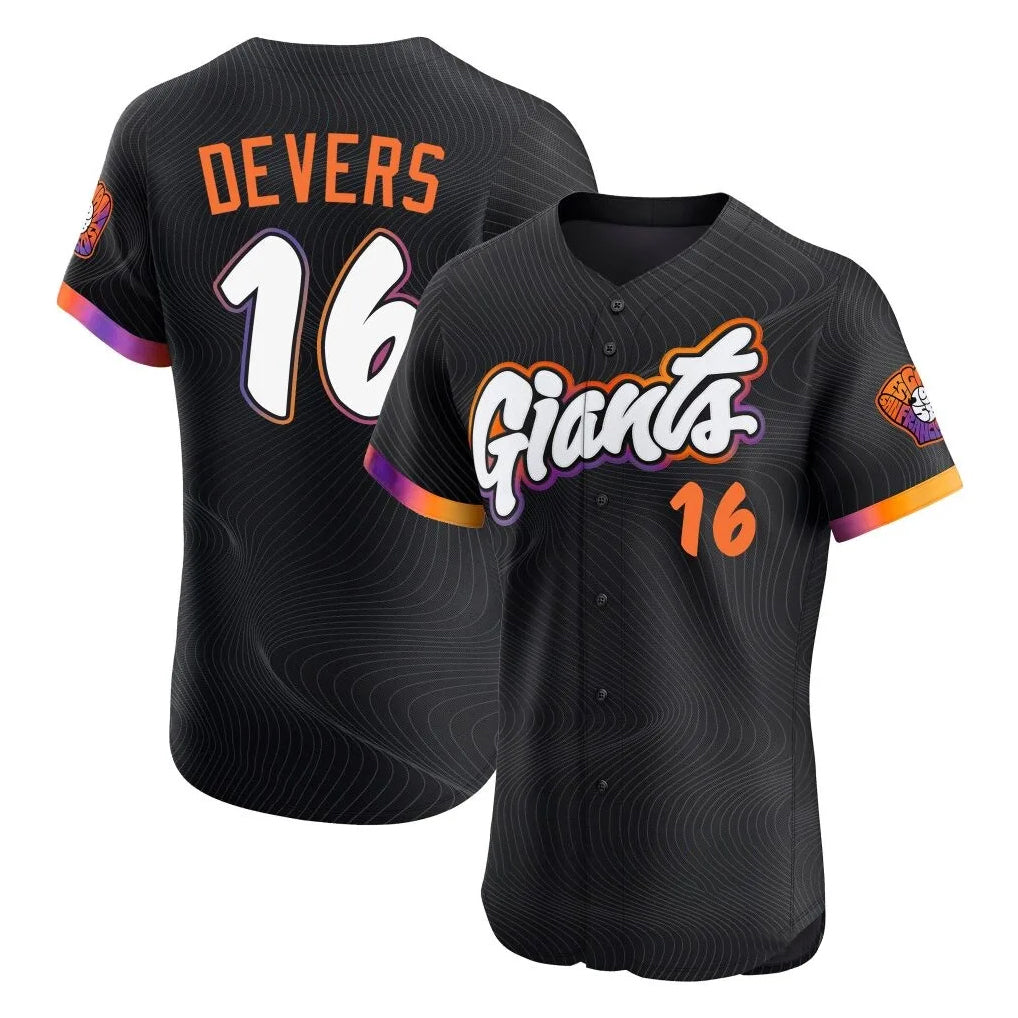 Friene SF.Giants #16 Rafael Devers Player Black 2025 City Connect Home Limited Elite Stitched Jerseys