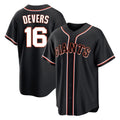 Friene SF.Giants #16 Rafael Devers Player Black Fashion Out Home Limited Stitched Jerseys