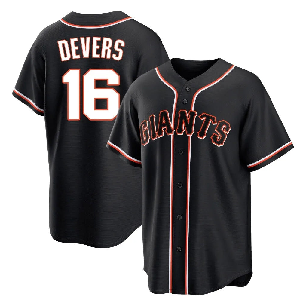 Friene SF.Giants #16 Rafael Devers Player Black Fashion Out Home Limited Stitched Jerseys