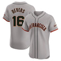 Friene SF.Giants #16 Rafael Devers Player Gray Home Limited Elite Stitched Jerseys