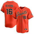 Friene SF.Giants #16 Rafael Devers Player Orange Home Limited Stitched Jerseys