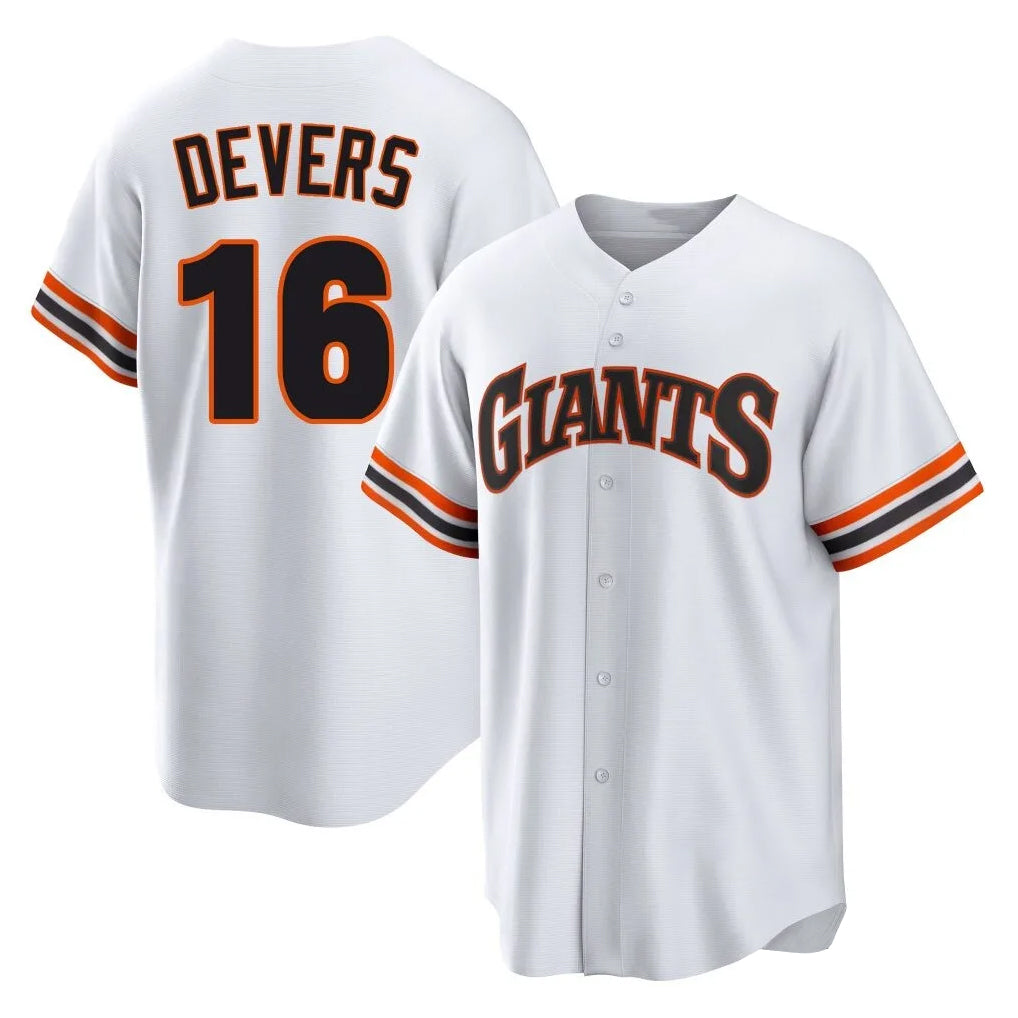 Friene SF.Giants #16 Rafael Devers Player White Home Game Stitched Jerseys