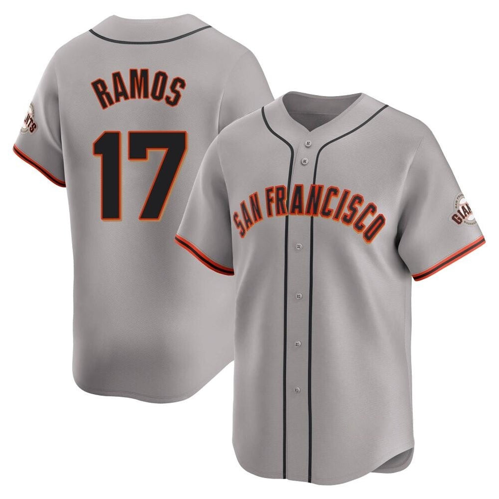 Friene SF.Giants #17 Heliot Ramos Player Gray Home Limited Stitched Jerseys
