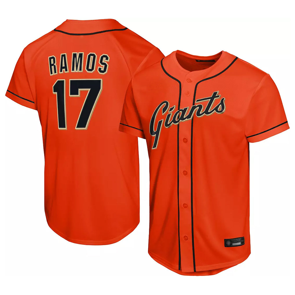 Friene SF.Giants #17 Heliot Ramos Player Orange Home Limited Stitched Jerseys