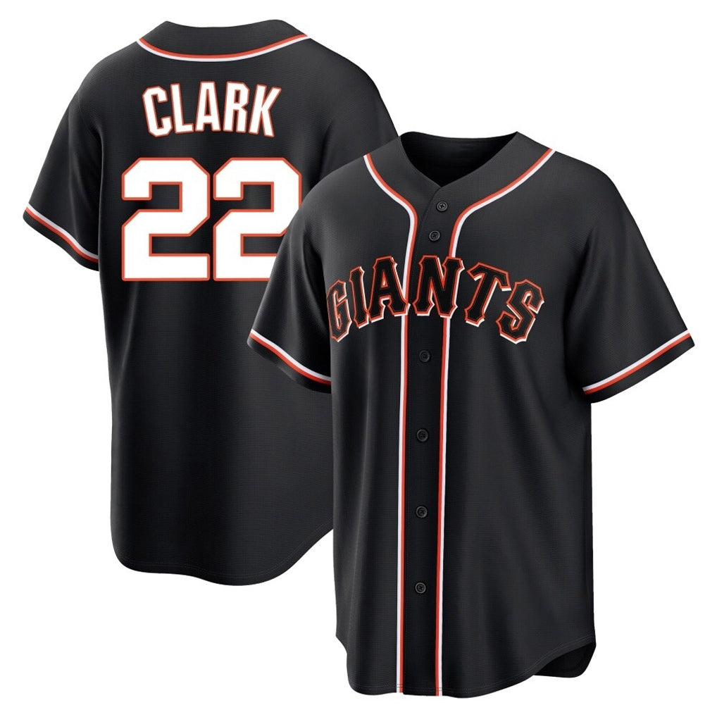 Friene SF.Giants #22 Will Clark Player Black Fashion Out Home Limited Stitched Jerseys
