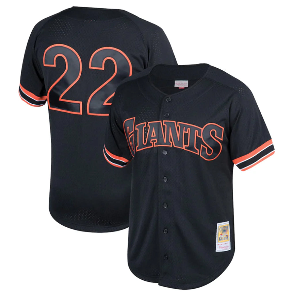 Friene SF.Giants #22 Will Clark Player Black Mitchell & Ness Cooperstown Collection Limited Stitched Jerseys