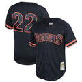 Friene SF.Giants #22 Will Clark Player Black Mitchell & Ness Cooperstown Collection Limited Stitched Jerseys