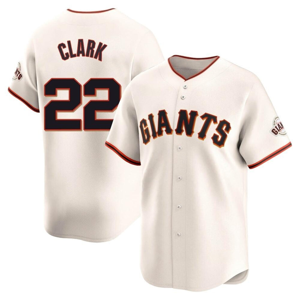 Friene SF.Giants #22 Will Clark Player Cream Home Limited Stitched Jerseys