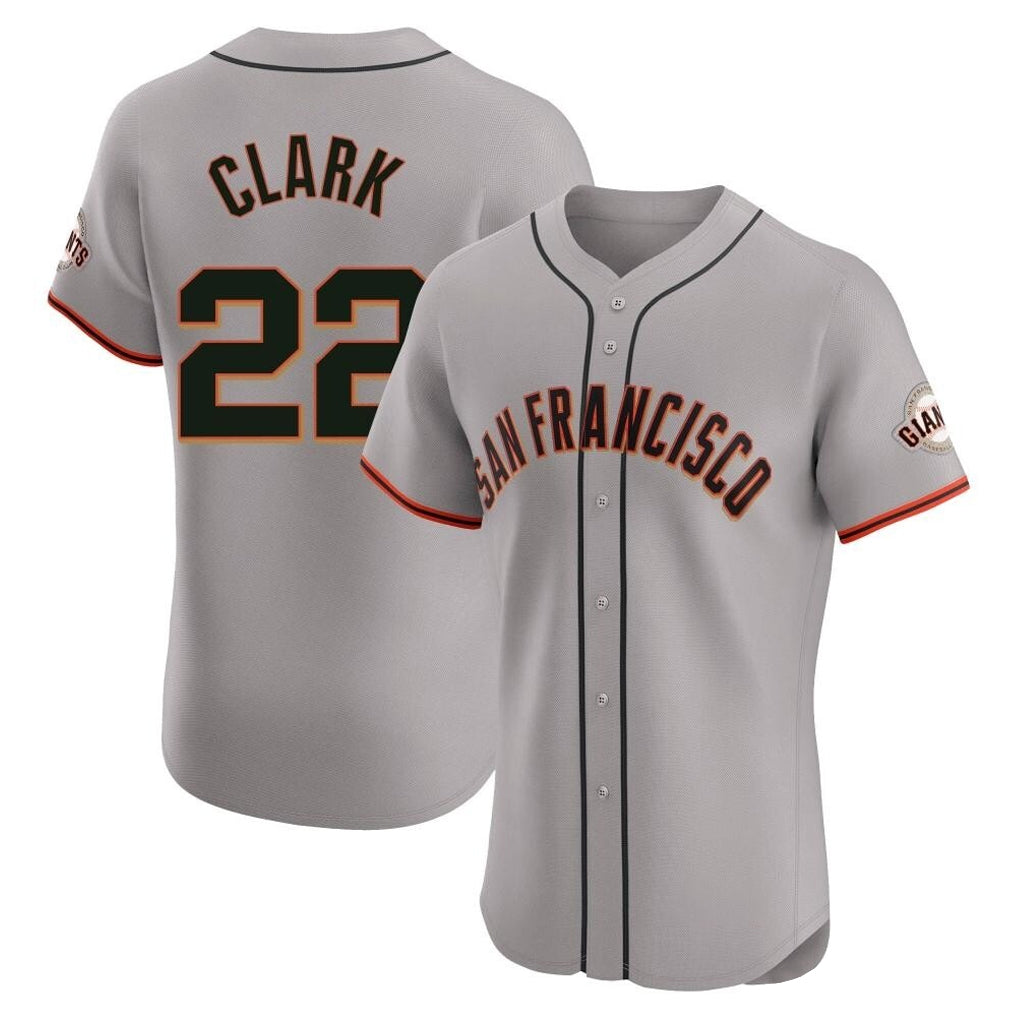 Friene SF.Giants #22 Will Clark Player Gray Home Limited Elite Stitched Jerseys