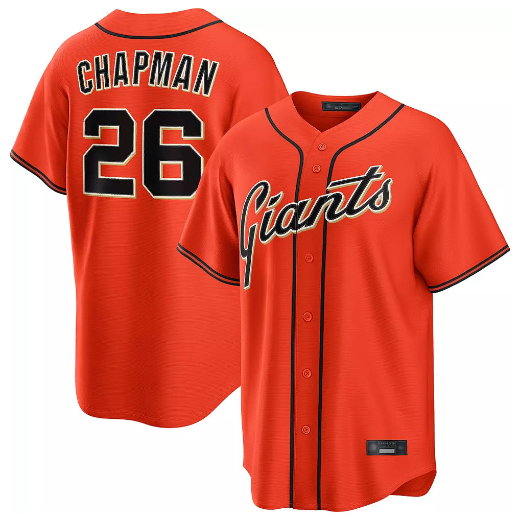 Friene SF.Giants #26 Matt Chapman Player Orange Home Game Stitched Jerseys