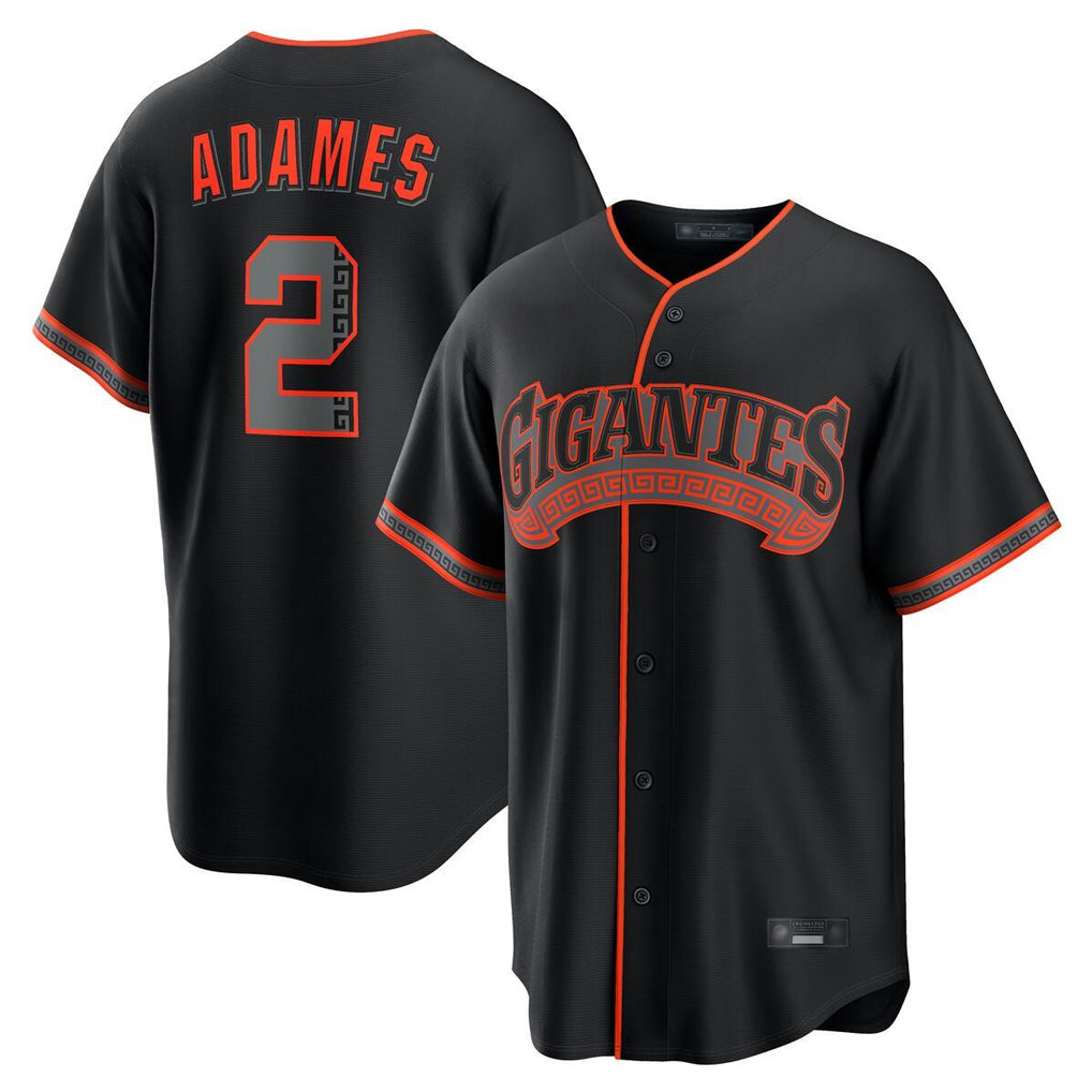 Friene SF.Giants #2 Willy Adames Player Black Alternate Limited Stitched Jerseys