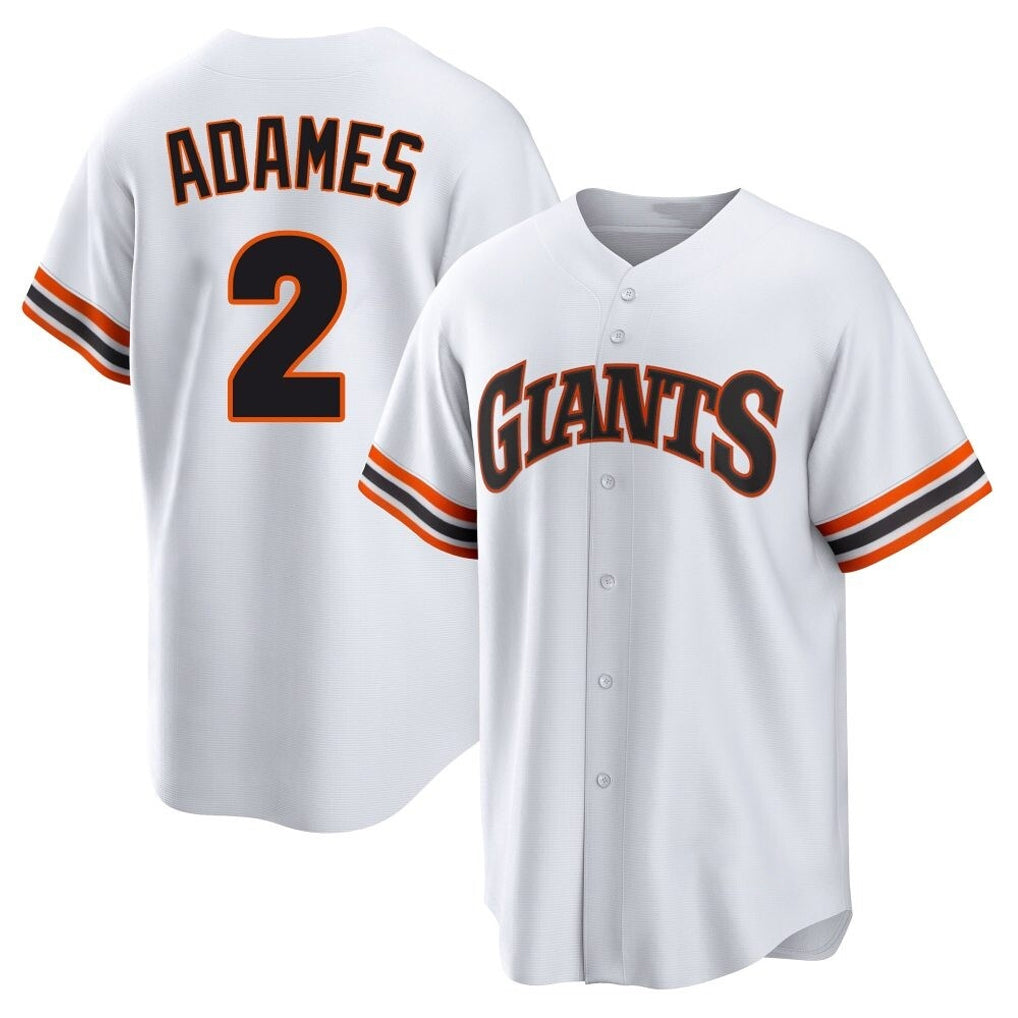 Friene SF.Giants #2 Willy Adames Player White Home Game Stitched Jerseys