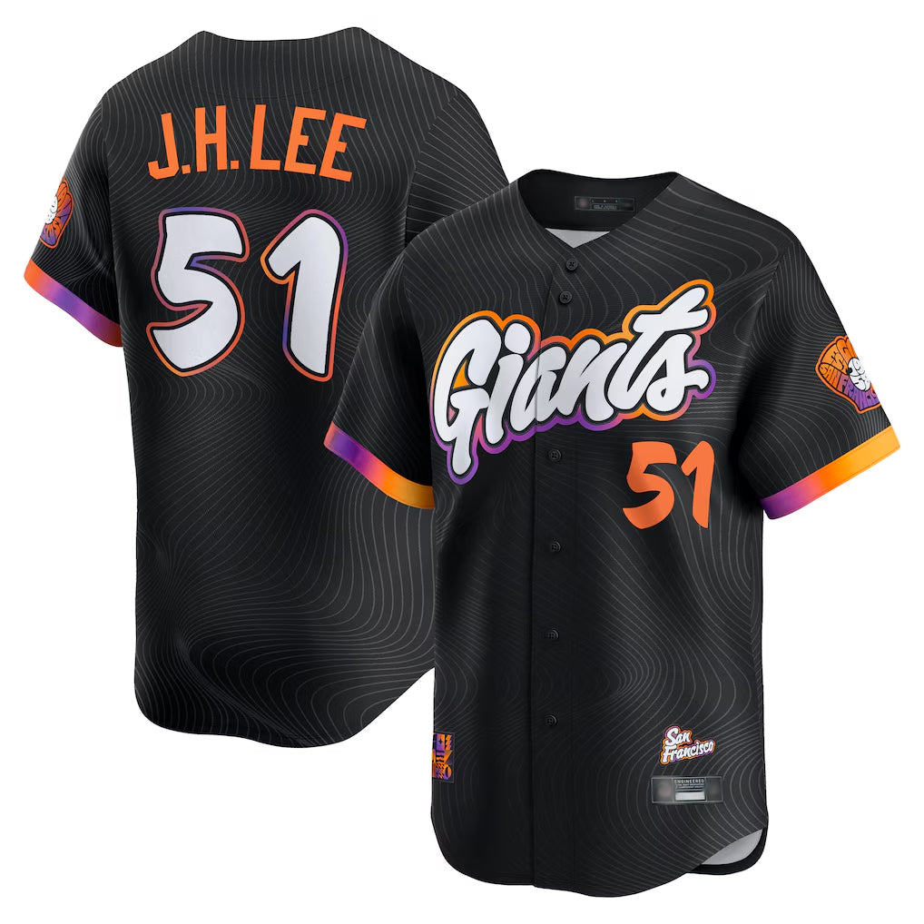 Friene SF.Giants #51 Jung Hoo Lee Player Black 2025 City Connect Home Limited Stitched Jerseys