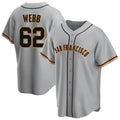 Friene SF.Giants #62 Logan Webb Player Gray Home Game Stitched Jerseys