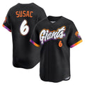 Friene SF.Giants #6 Daniel Susac Player Black 2025 City Connect Home Limited Stitched Jerseys