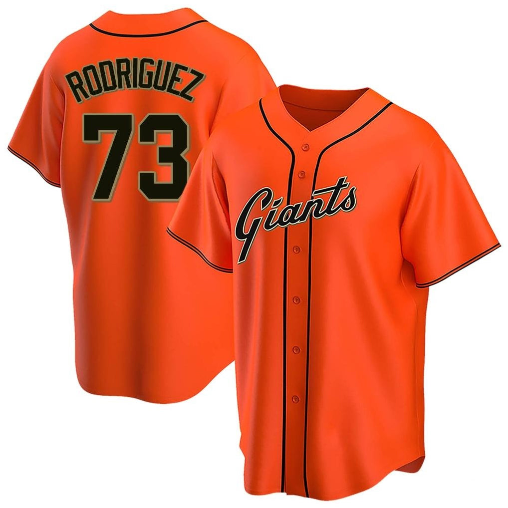 Friene SF.Giants #73 Randy Rodriguez Player Orange Home Game Stitched Jerseys
