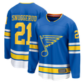 Friene SL.Blues #21 Blues Jimmy Snuggerud Blue Home Breakaway Jerseys