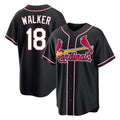 Friene St. Louis Cardinals #18 Jordan Walker Player Black Carbon Fashio Game Stitched Jerseys