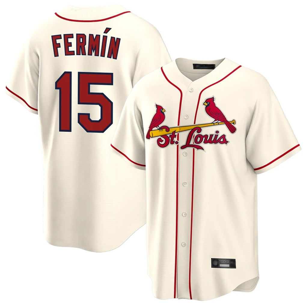 Friene St. Louis Cardinals #15 Jose Fermin Player Cream Home Game Stitched Jerseys