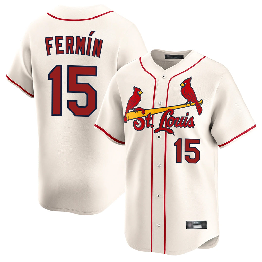 Friene St. Louis Cardinals #15 Jose Fermin Player Cream Home Limited Stitched Jerseys