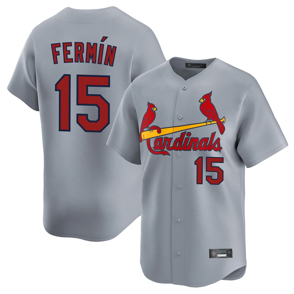 Friene St. Louis Cardinals #15 Jose Fermin Player Gray Home Limited Stitched Jerseys