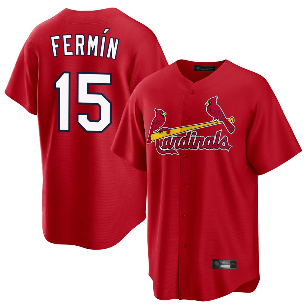 Friene St. Louis Cardinals #15 Jose Fermin Player Red Home Game Stitched Jerseys