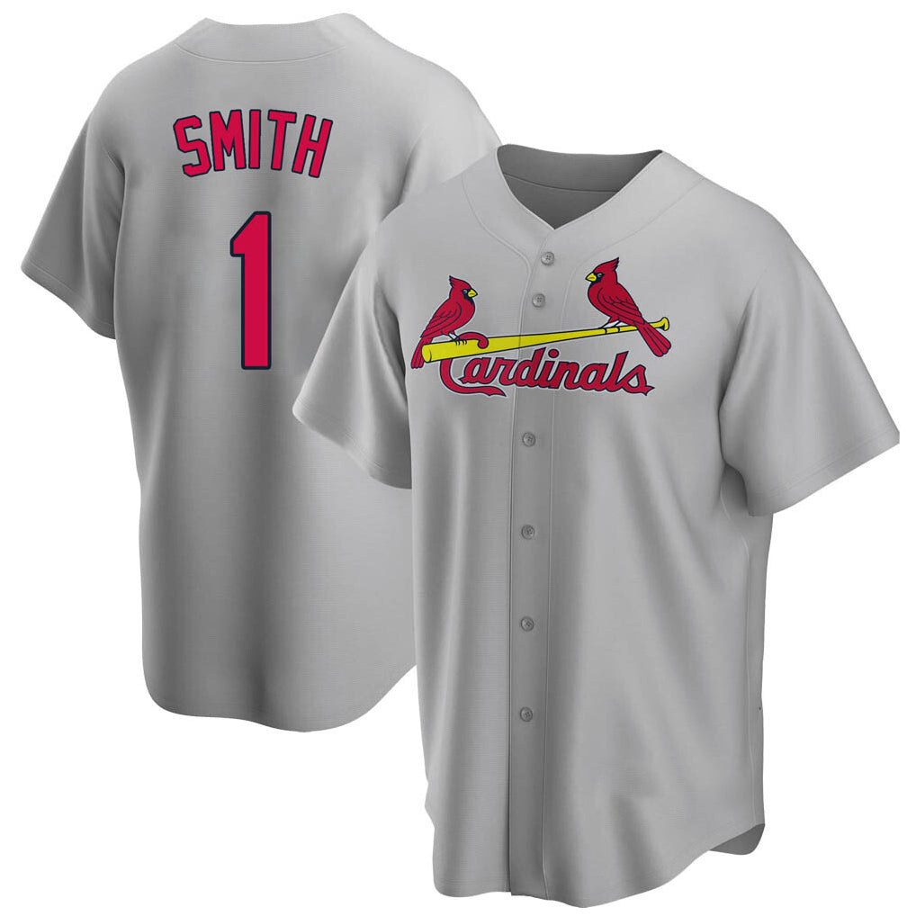 Friene St. Louis Cardinals #1 Ozzie Smith Player Gray Home Game Stitched Jerseys