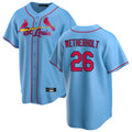 Friene St. Louis Cardinals #26 JJ Wetherholt Player Light Blue Home Game Stitched Jerseys