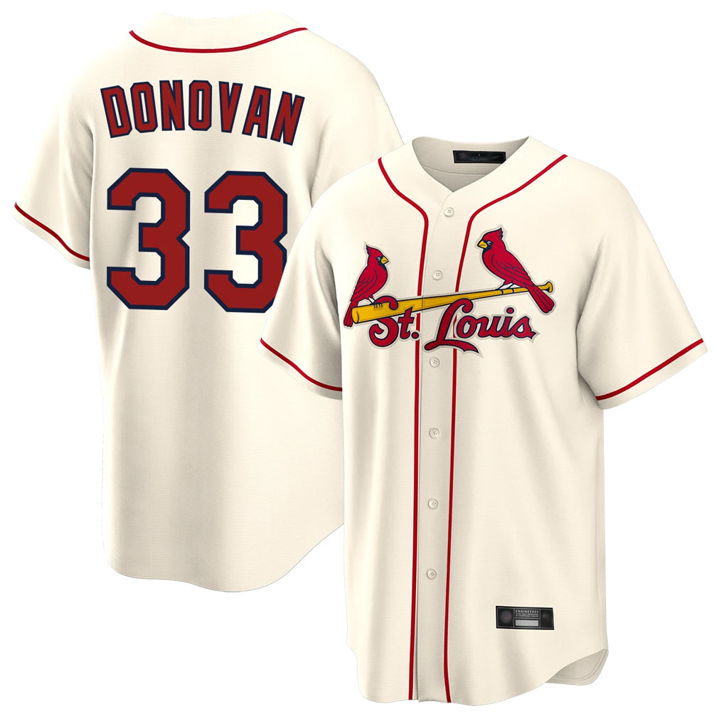 Friene St. Louis Cardinals #33 Brendan Donovan Player Cream Home Game Stitched Jerseys