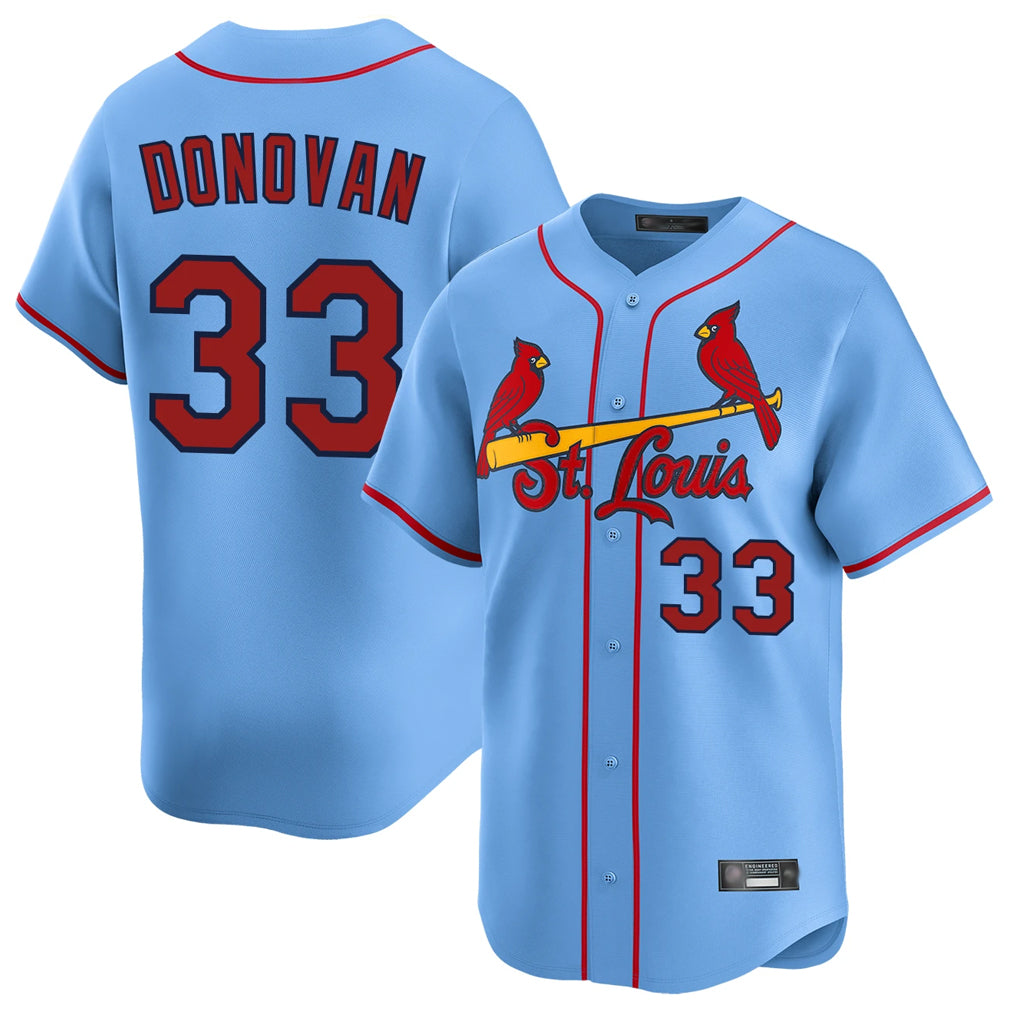 Friene St. Louis Cardinals #33 Brendan Donovan Player Light Blue Home Limited Stitched Jerseys
