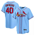 Friene St. Louis Cardinals #40 Willson Contreras Player Light Blue Home Game Stitched Jerseys
